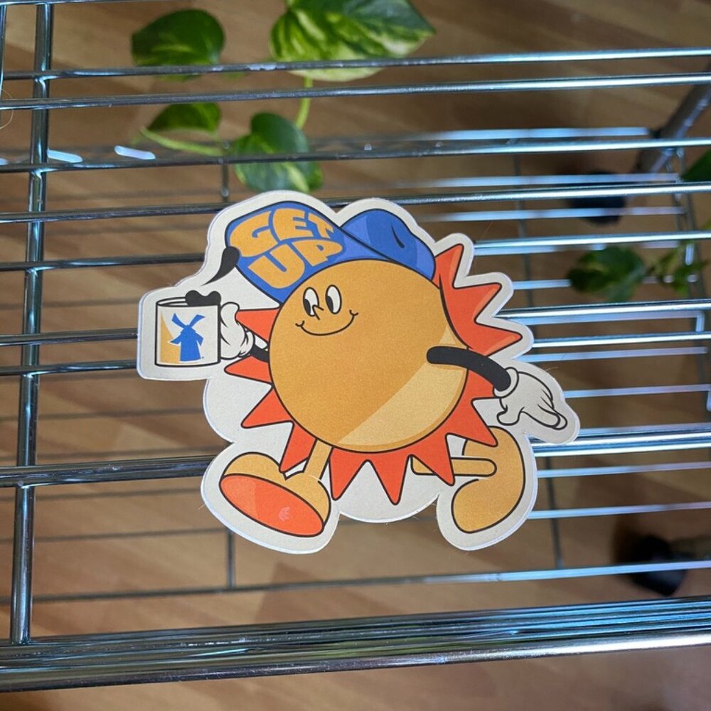 Dutch Bros "Get Up" Sunshine Sticker- Sept. 2021